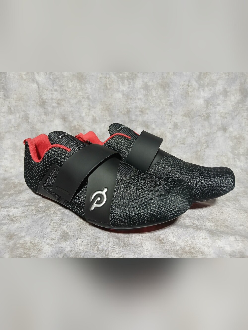 Peloton Altos Cycling Shoes Black Red Indoor Spin Bike Size Men 11.5 EUR 45.3